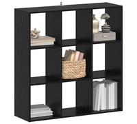 vidaXL Libreria Rovere Nero 102 x 32 x 102 cm, Camera moderna, enorme spazio, libreria in legno, mobile pratico, scaffale decorativo, ripiani aperti