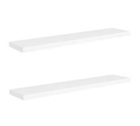 vidaXL Scaffali a Parete 2 pz Bianchi 120x23,5x3,8 cm in MDF