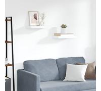 vidaXL Scaffali a Parete 2 pz Bianco 40x23x3,8 cm in MDF