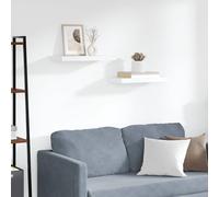 vidaXL Scaffali a Parete 2 pz Bianchi 50x23,5x3,8 cm in MDF