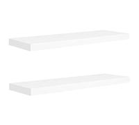 vidaXL Scaffali a Parete 2 pz Bianco 80x23,5x3,8 cm in MDF