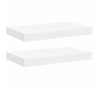 vidaXL Scaffali a Parete 2 pz Bianco 40x23x3,8 cm in MDF