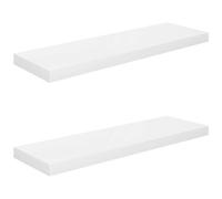 VIDAXL - Scaffali a Parete 2 pz Bianco Lucido 80x23,5x3,8 cm in MDF