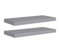 vidaXL Scaffali a Parete 2 pz Grigi 60x23,5x3,8 cm in MDF