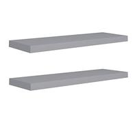 vidaXL Scaffali a Parete 2 pz Grigi 80x23,5x3,8 cm in MDF
