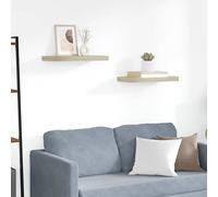 vidaXL Scaffali a Parete 2 pz Rovere 50x23,5x3,8 cm in MDF