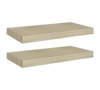 vidaXL Scaffali a Parete 2 pz Rovere 50x23x3,8 cm in MDF