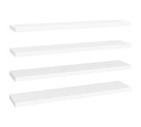 vidaXL Scaffali a Parete 4 pz Bianchi 120x23,5x3,8 cm in MDF