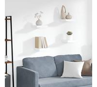 vidaXL Scaffali a Parete 4 pz Bianchi 23x23,5x3,8 cm in MDF