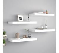 vidaXL Scaffali a Parete 4 pz Bianchi 50x23x3,8 cm in MDF