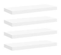 vidaXL Scaffali a Parete 4 pz Bianchi 60x23,5x3,8 cm in MDF