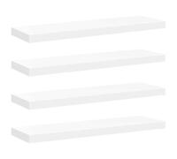 vidaXL Scaffali a parete 4 pz in MDF bianchi 80x23,5x3,8 cm