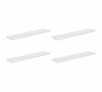 vidaXL Scaffali a Parete 4 pz Bianco Lucido 120x23,5x3,8 cm in MDF