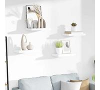 vidaXL Scaffali a Parete 4 pz Bianco Lucido 40x23x3,8 cm in MDF