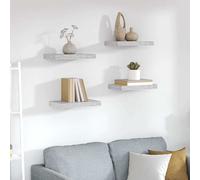 VIDAXL - Scaffali A Parete 4 Pz Grigio Cemento 40x23x3,8 Cm In Mdf