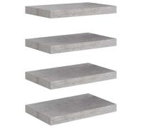 vidaXL Scaffali a Parete 4 pz Grigio Cemento 40x23x3,8 cm in MDF