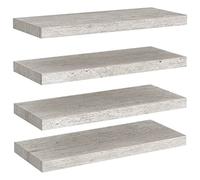 vidaXL Scaffali a Parete 4 pz Grigio Cemento 60x23,5x3,8 cm in MDF