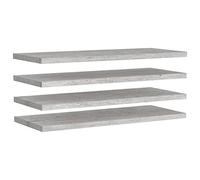 vidaXL Scaffali a Parete 4 pz Grigio Cemento 90x23,5x3,8 cm in MDF