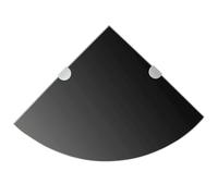 vidaXL Scaffali Angolari 2 pz Supporti Cromati e Vetro Nero 35x35 cm