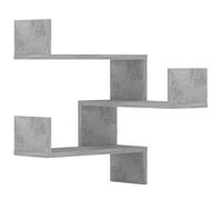 vidaXL Scaffali Angolari Muro 2pz Grigio Cemento 40x40x50 Multistrato