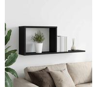vidaXL Scaffali flottanti Rovere Nero 80 x 15 x 30 cm, Soggiorno moderno, mensole sospese, appese al muro, decorazione casa, design funzionale, soluzioni eleganti per lo stoccaggio