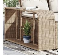 vidaXL Scaffali Portaoggetti 2 pz Beige in Polyrattan