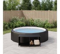 vidaXL Scaffali Portaoggetti 2 pz in Polyrattan Nero