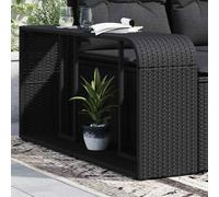 vidaXL Scaffali portaoggetti 2 pz neri in polyrattan
