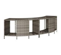 vidaXL Scaffali Portaoggetti Vasca Idromassaggio 2pz Polyrattan Grigio, scaffale da Esterno, scaffale da Giardino, espositore, scaffale espositivo