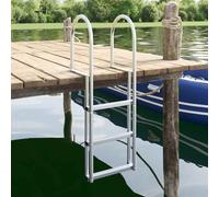 vidaXL Scala da Molo Argento 45 x 11.5 x 134 cm Alluminio