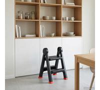 vidaXL Scala Nero e Rosso 46 x 30 x 63 cm PP ed elastomero