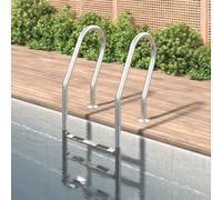 vidaXL Scala per Piscina 54x38x158 cm Acciaio Inox 304