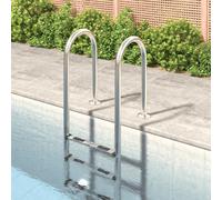 vidaXL Scala per Piscina 54x38x158 cm Acciaio Inox 304