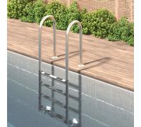 vidaXL Scala per Piscina 54x38x184,5 cm Acciaio Inox 304