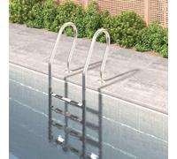 vidaXL Scala per Piscina 54x38x184,5 cm Acciaio Inox 304