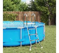 vidaXL Scala per piscina fuori terra 100 cm 3-Step Acciaio Inox 304