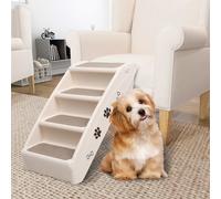 vidaXL Scala Pieghevole per Cani Crema 62x40x49,5 cm