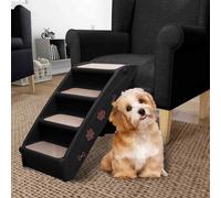 vidaXL Scala Pieghevole per Cani Nera 62x40x49,5 cm
