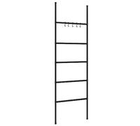 vidaXL Scala Porta Asciugamani con 5 Livelli Nera 58x175 cm in Ferro