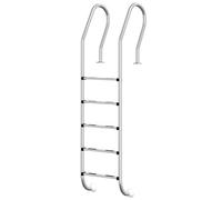 vidaXL Scaletta per piscina interrata con scaletta e scaletta con 5 gradini antiscivolo per interni ed esterni, facile da montare 54 x 38 x 211 cm in acciaio inossidabile 304