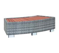 vidaXL Scalino per Spa Grigio in Polyrattan 92x45x25 cm