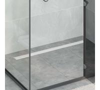 vidaXL Scarico doccia 2-in-1 con sifone a 360° Argento 100 cm