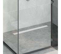 vidaXL Scarico doccia 2-in-1 con sifone a 360° Argento 80 cm