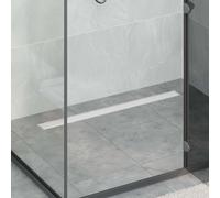 vidaXL Scarico doccia 2-in-1 con sifone a 360° Argento 90 cm