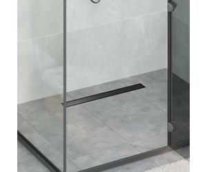 vidaXL Scarico doccia 2-in-1 con sifone a 360° Nero 60 cm