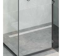 vidaXL Scarico doccia con copertura in vetro e sifone a 360° 100 cm