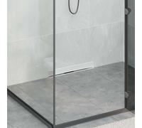 vidaXL Scarico Doccia da Parete Argento 50 cm Acciaio Inox 304