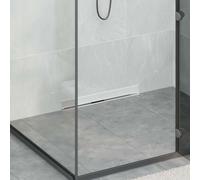 vidaXL Scarico Doccia da Parete Argento 60 cm Acciaio Inox 304