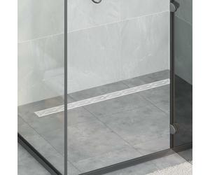vidaXL Scarico doccia design a linea con sifone a 360° Argento 100 cm