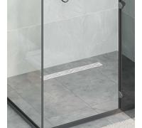 vidaXL Scarico doccia design a linea con sifone a 360° Argento 60 cm